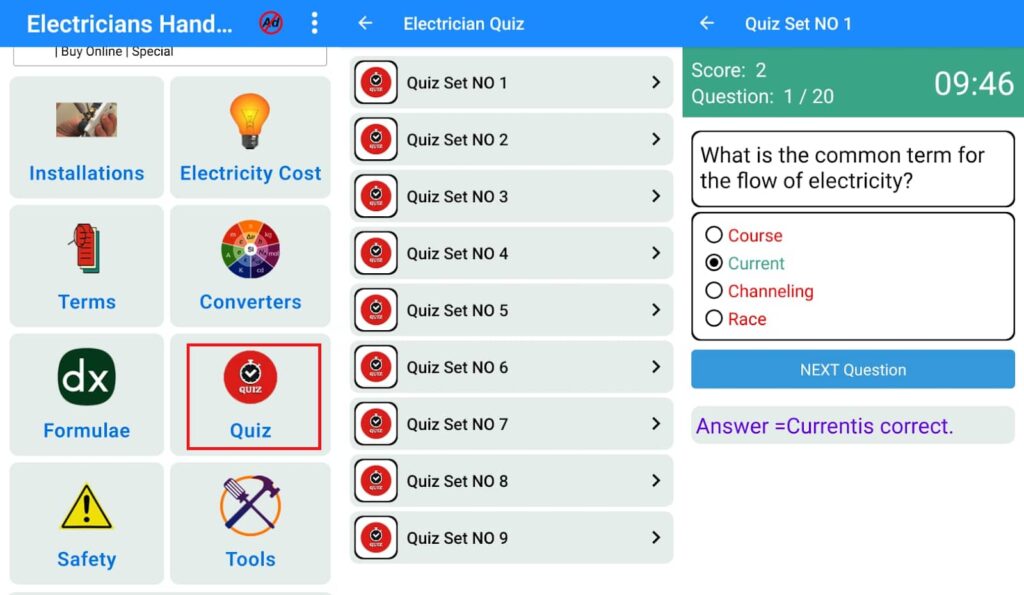 Provate questa app per ottenere un corso di elettricità gratuito sul vostro telefono 4 Corso gratuito sull'elettricità