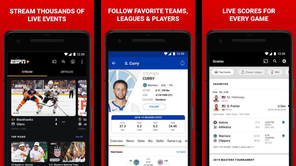app per guardare lo sport in diretta