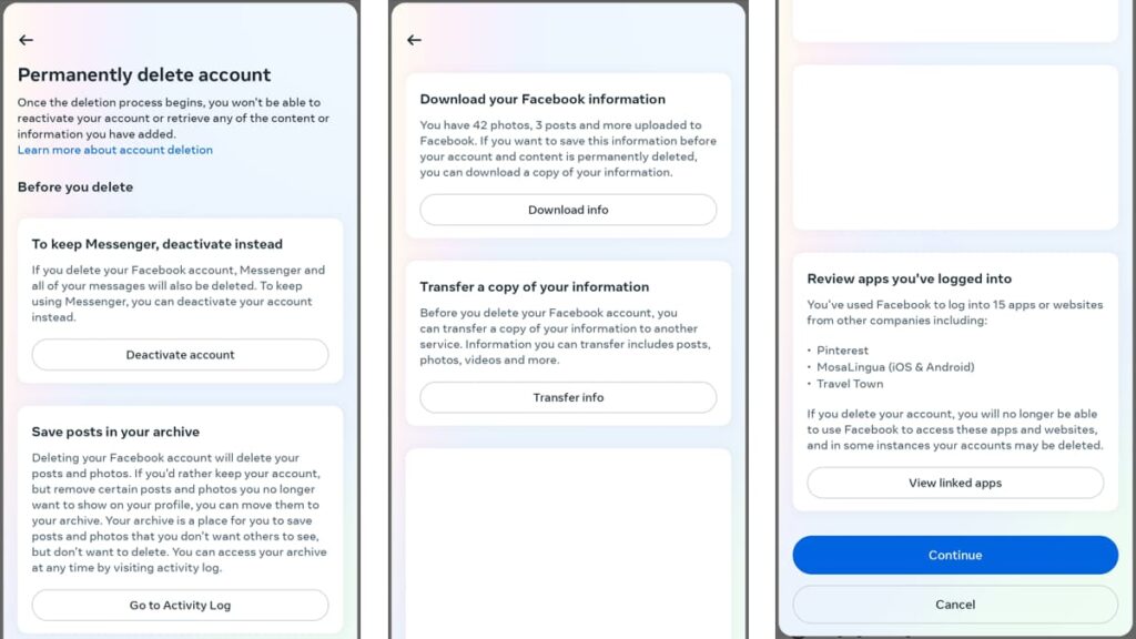 Quick Steps to Easily Delete Your Facebook Account 3 delete your Facebook account