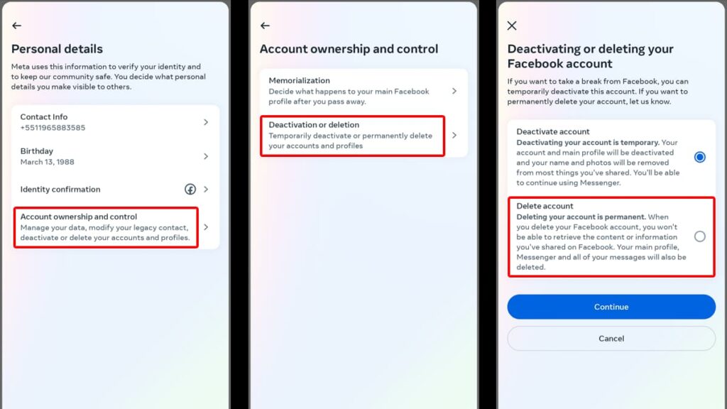 Quick Steps to Easily Delete Your Facebook Account 2 delete your Facebook account