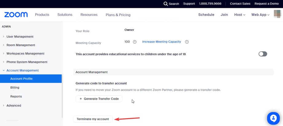 Comment supprimer un compte Zoom 5 Compte Zoom