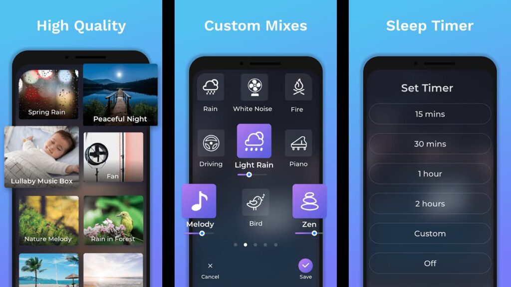 Le migliori app di rumore bianco per rilassarsi e dormire 5 Applicazioni per il rumore bianco