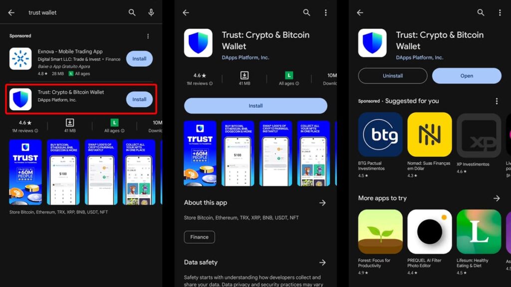 Exodus and Trust Cryptocurrency Wallets Review 6 Portefeuilles de crypto-monnaies
