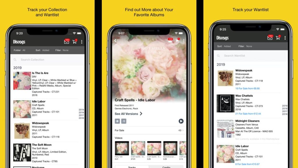 Top 3 der besten Apps zum Sammeln von Schallplatten für Vinyl-Liebhaber 5 Apps zum Sammeln von Schallplatten