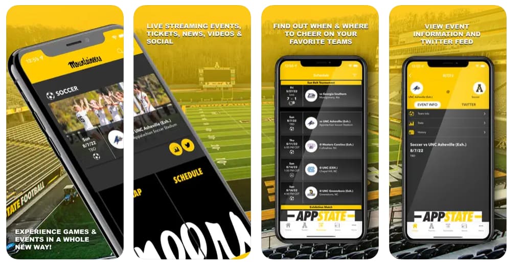 Ein Leitfaden für die App State Sports 2 App-State