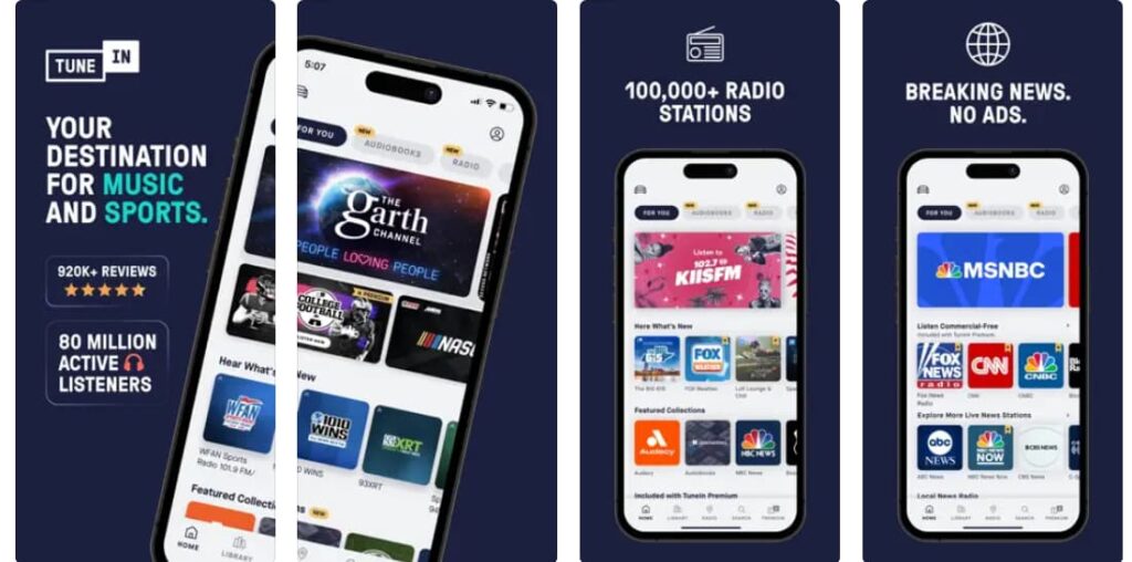 TuneIn Radio: Ihr Tor zu globalen Audioinhalten 2 TuneIn Radio