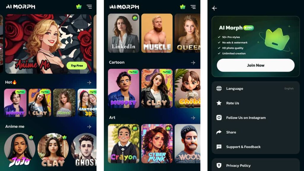 Turn Your Photos into Cartoon Art with AI Morph 6 AI Morph