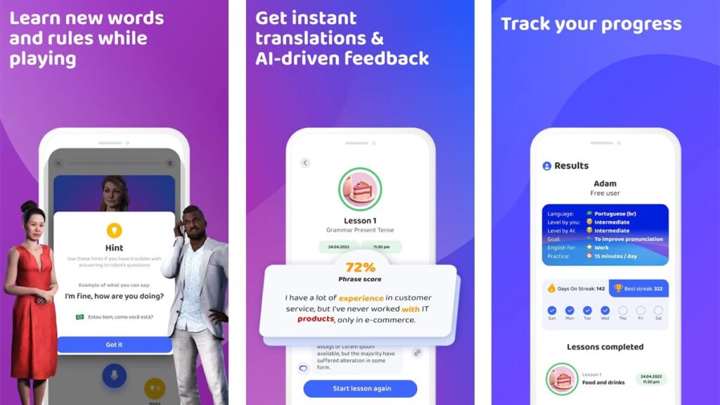 See Real Fluency Results with this AI English Learning App 3 AI English learning app
