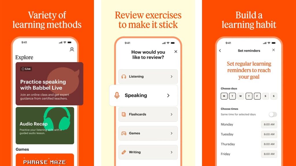 Applications d'apprentissage de l'anglais