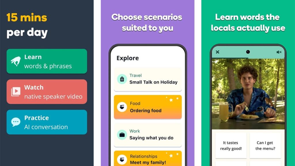 Applications d'apprentissage de l'anglais