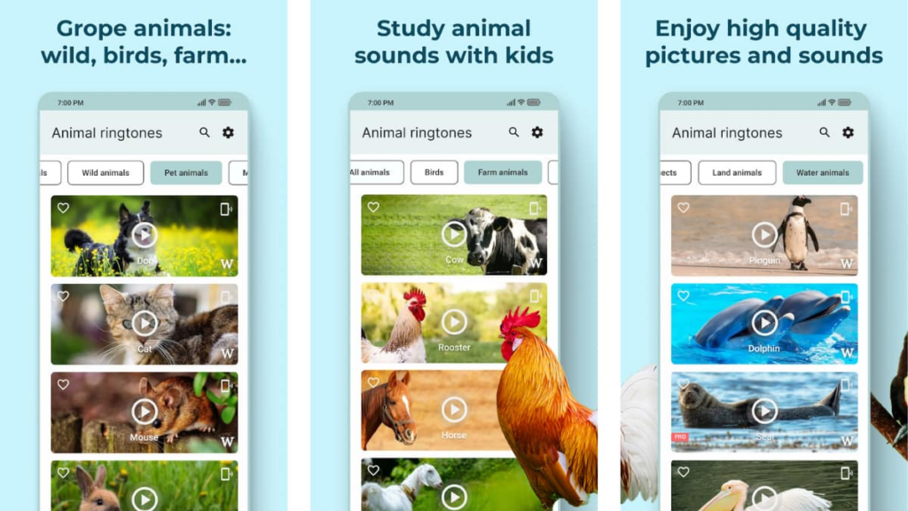 Free Animal Ringtone App With HQ Sounds! 3 Animal ringtone app