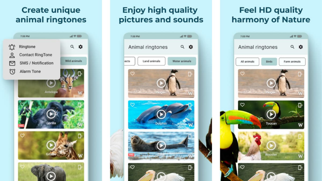 Free Animal Ringtone App With HQ Sounds! 5 Animal ringtone app